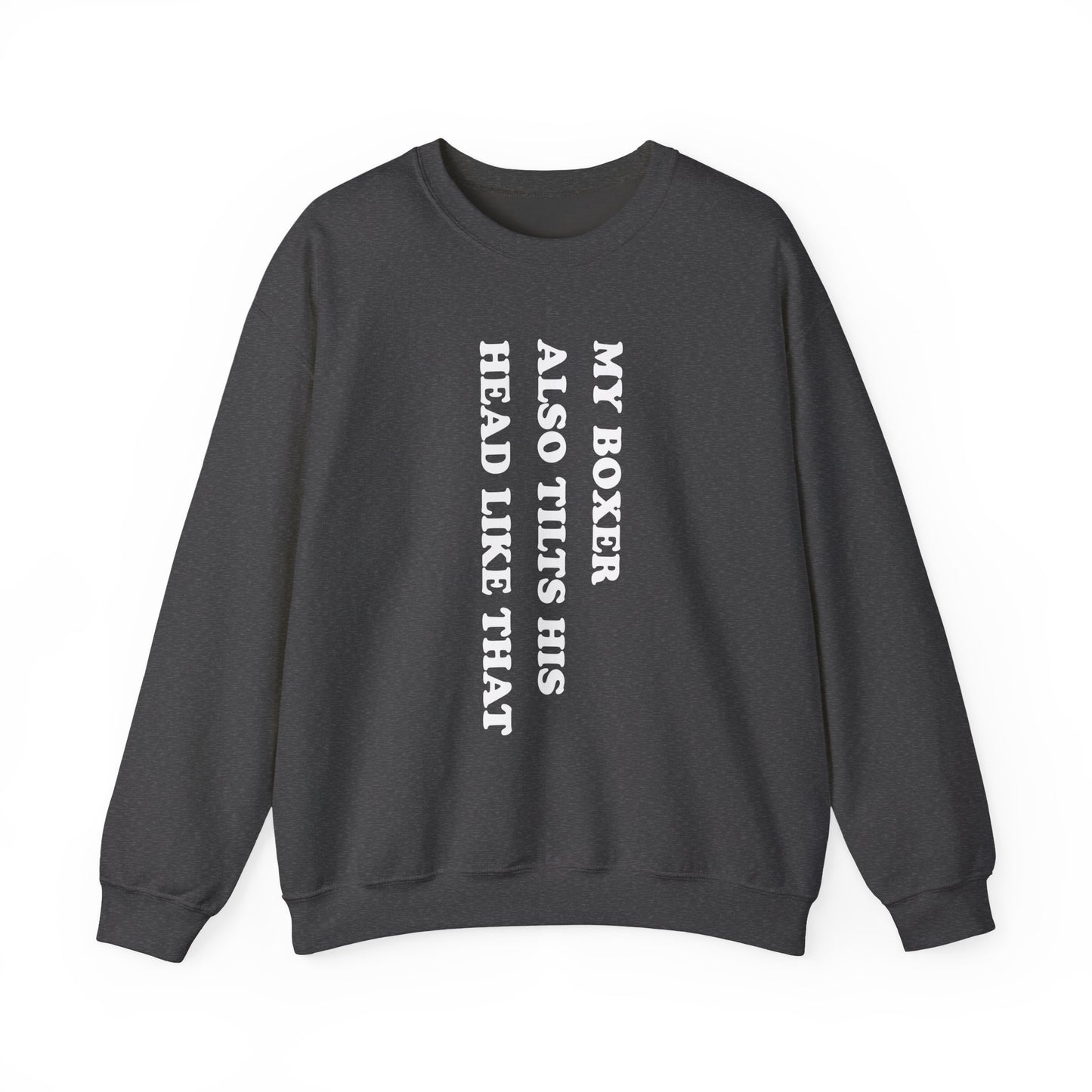 Boxer Tilt His Head Crewneck Sweatshirt