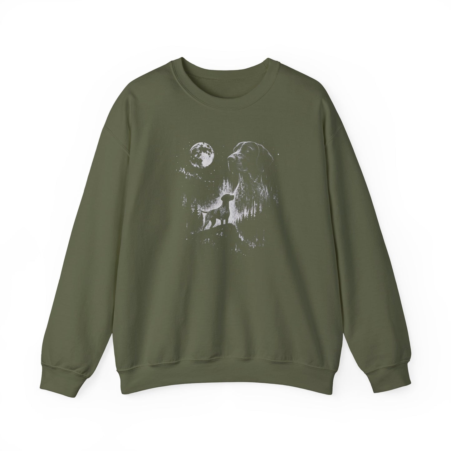 German Shorthaired Pointer Moon Crewneck Sweatshirt