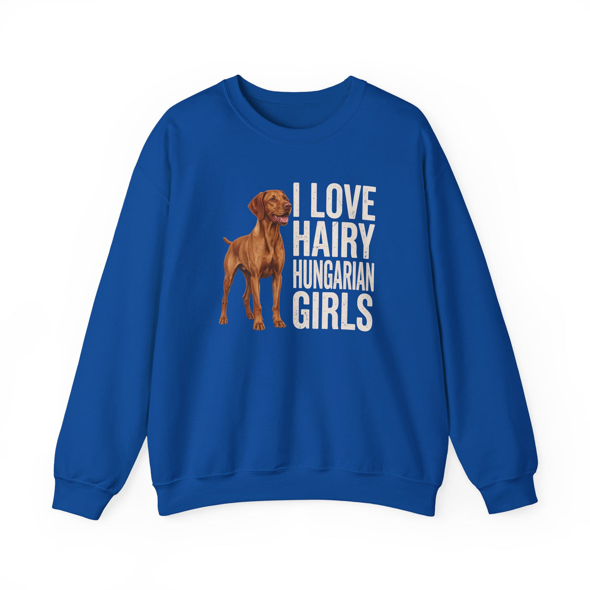 Vizsla Hairy Hungarian Girls Crewneck Sweatshirt