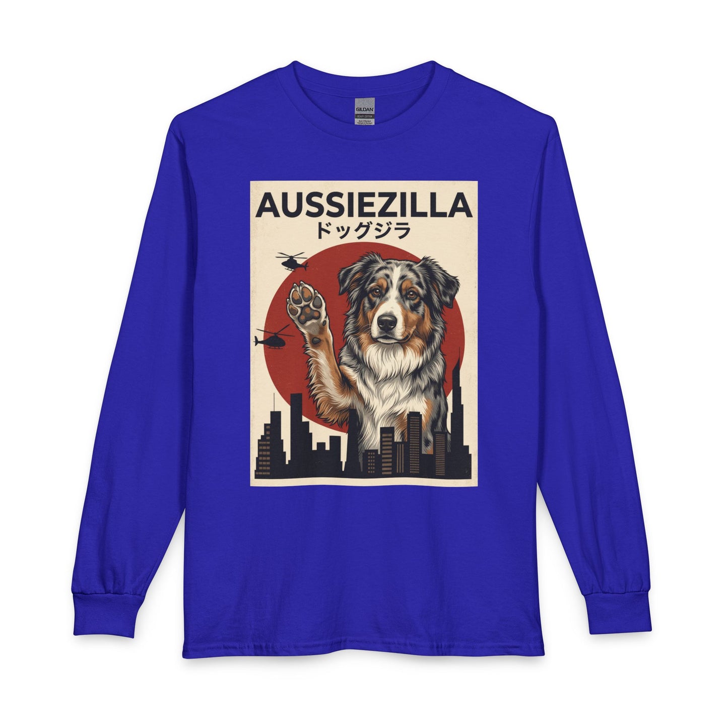 Australian Shepherd Aussiezilla Long Sleeve