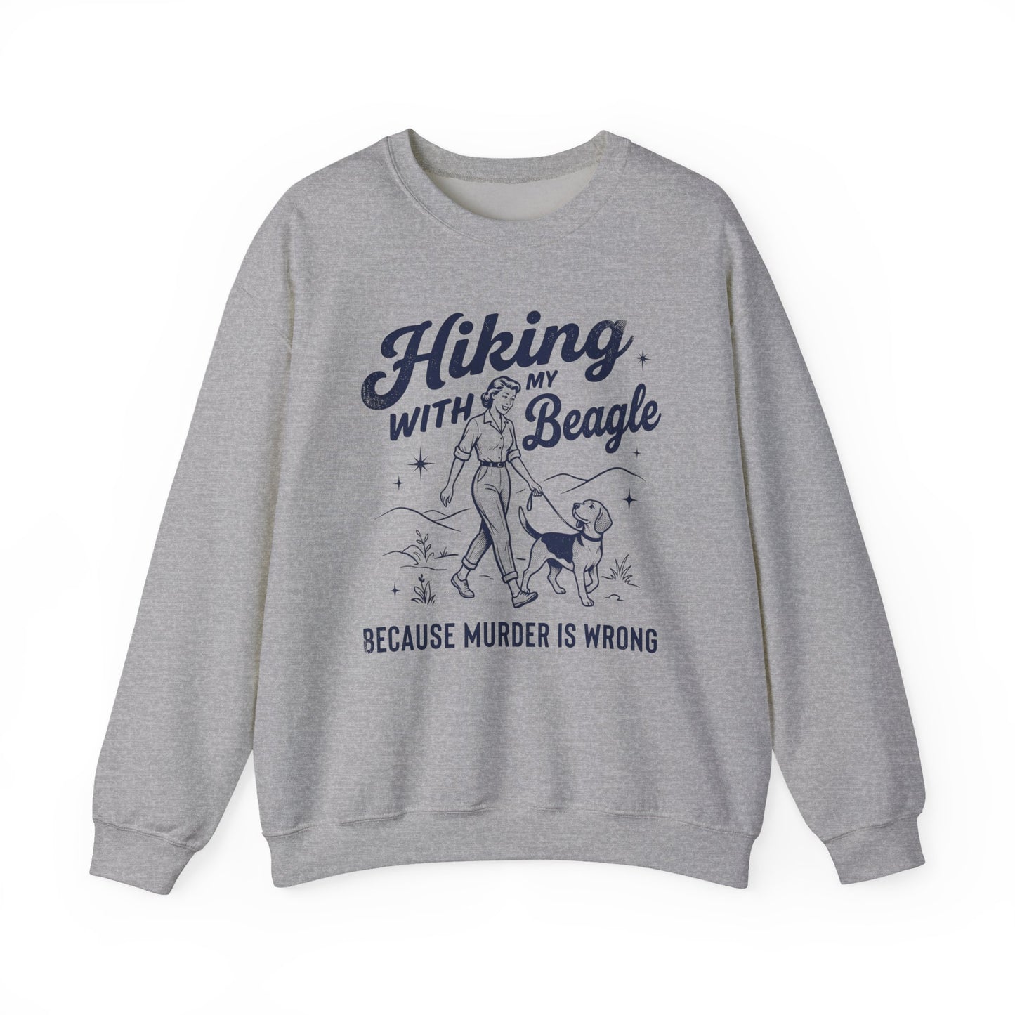 Hiking With My Beagle Crewneck Sweatshirt