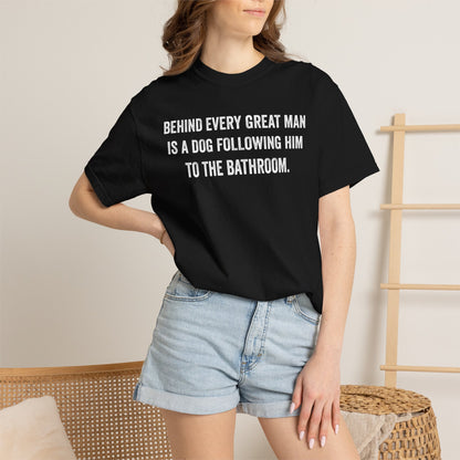 Great Man Dog Following Premium Tee