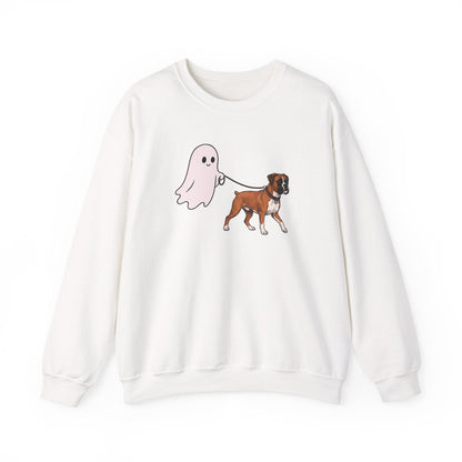 Halloween Ghost Boxer Crewneck Sweatshirt