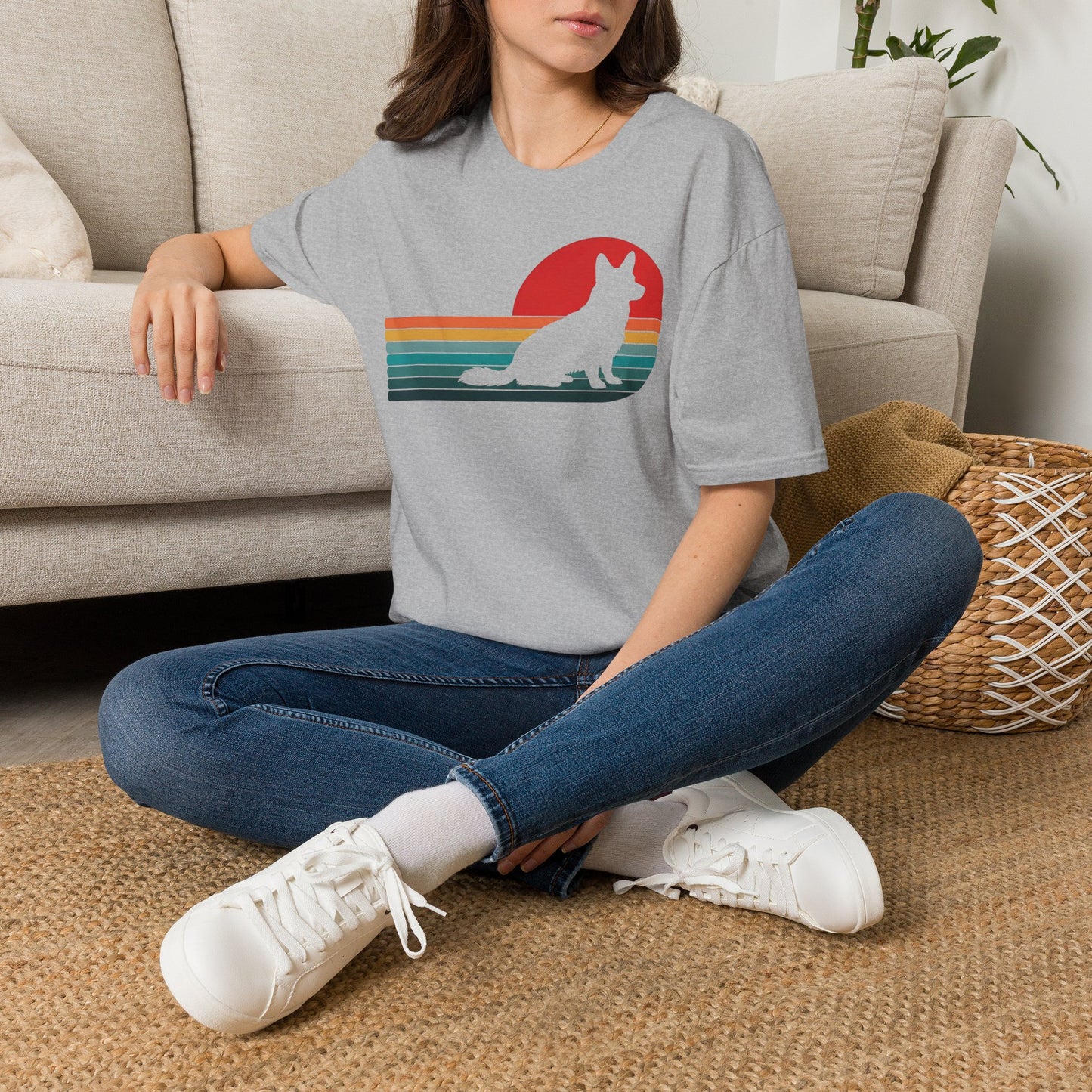 Cardigan Welsh Corgi Retro Sunset
