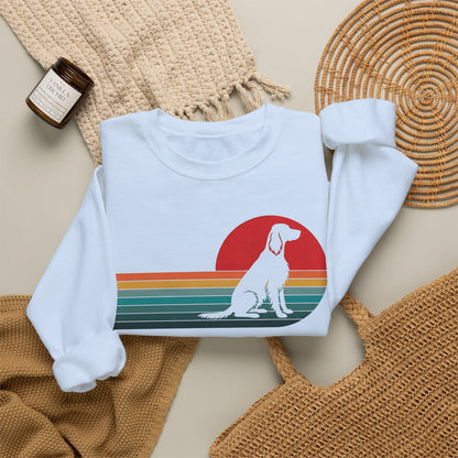 Irish Setter Retro Sunset Crewneck Sweatshirt