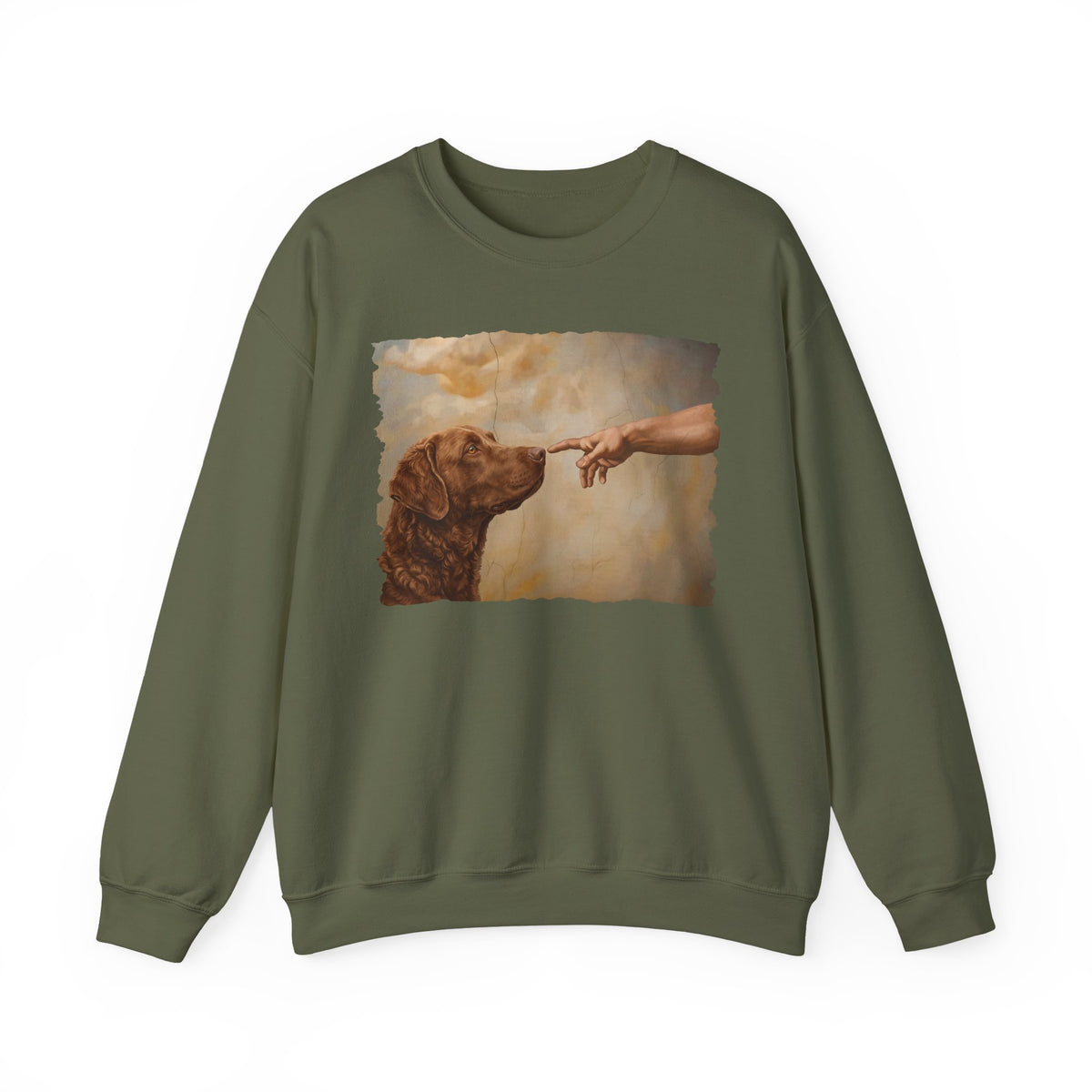 Chesapeake Bay Retriever Creation Crewneck Sweatshirt