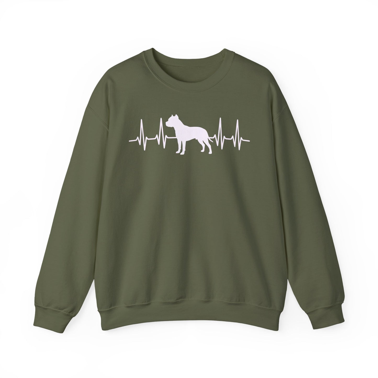 Pitbull Heartbeat Crewneck Sweatshirt