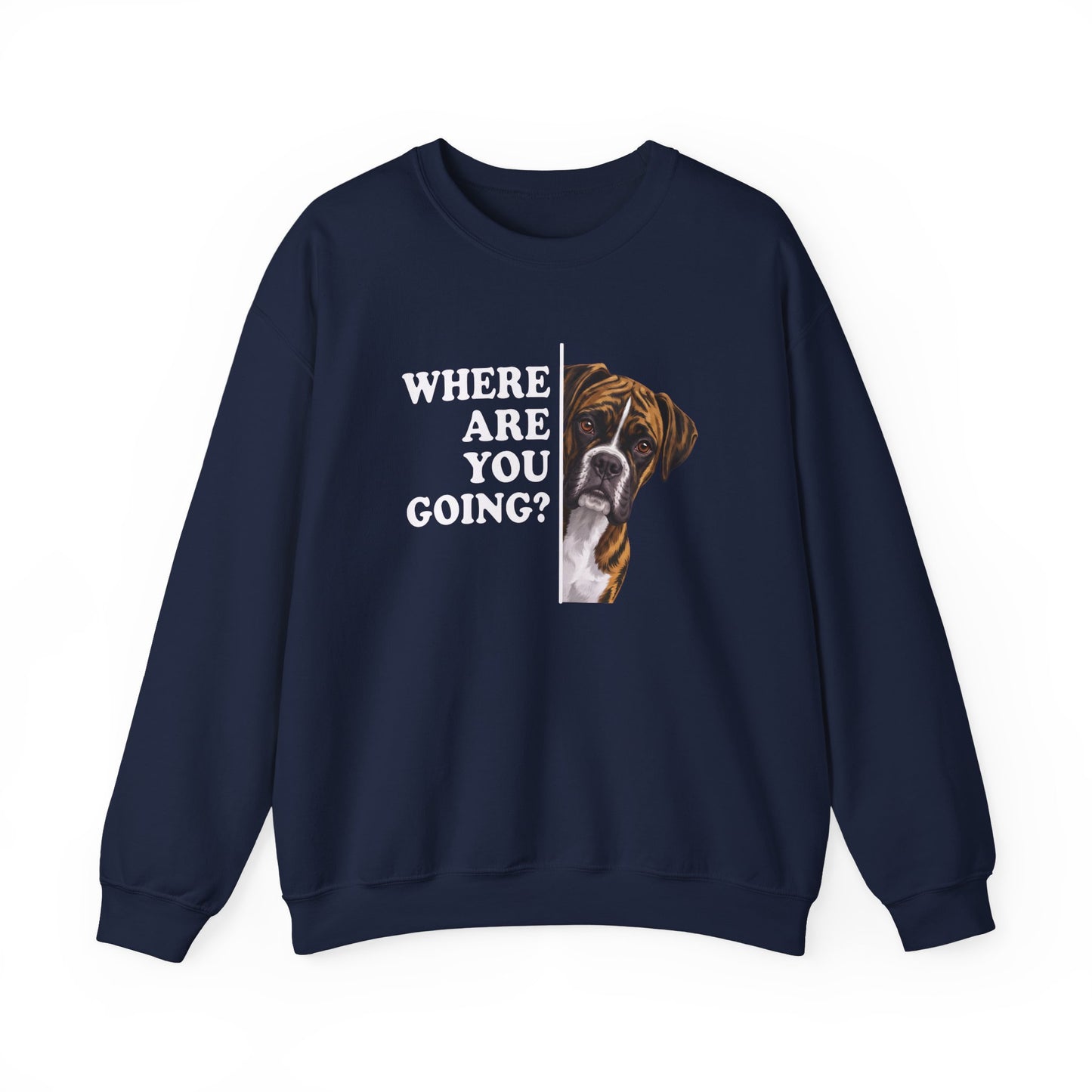Brindle Boxer Alert Crewneck Sweatshirt