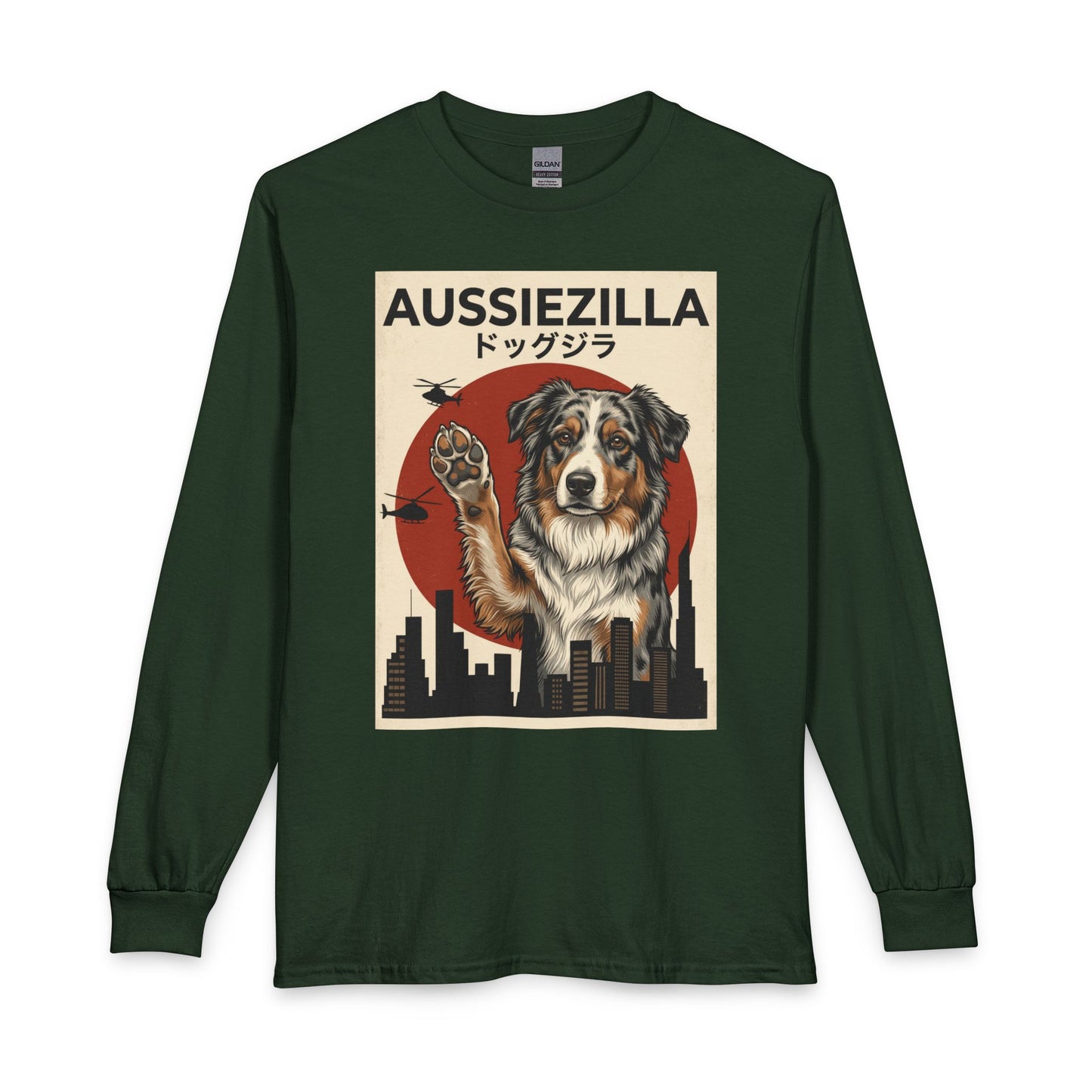 Australian Shepherd Aussiezilla Long Sleeve