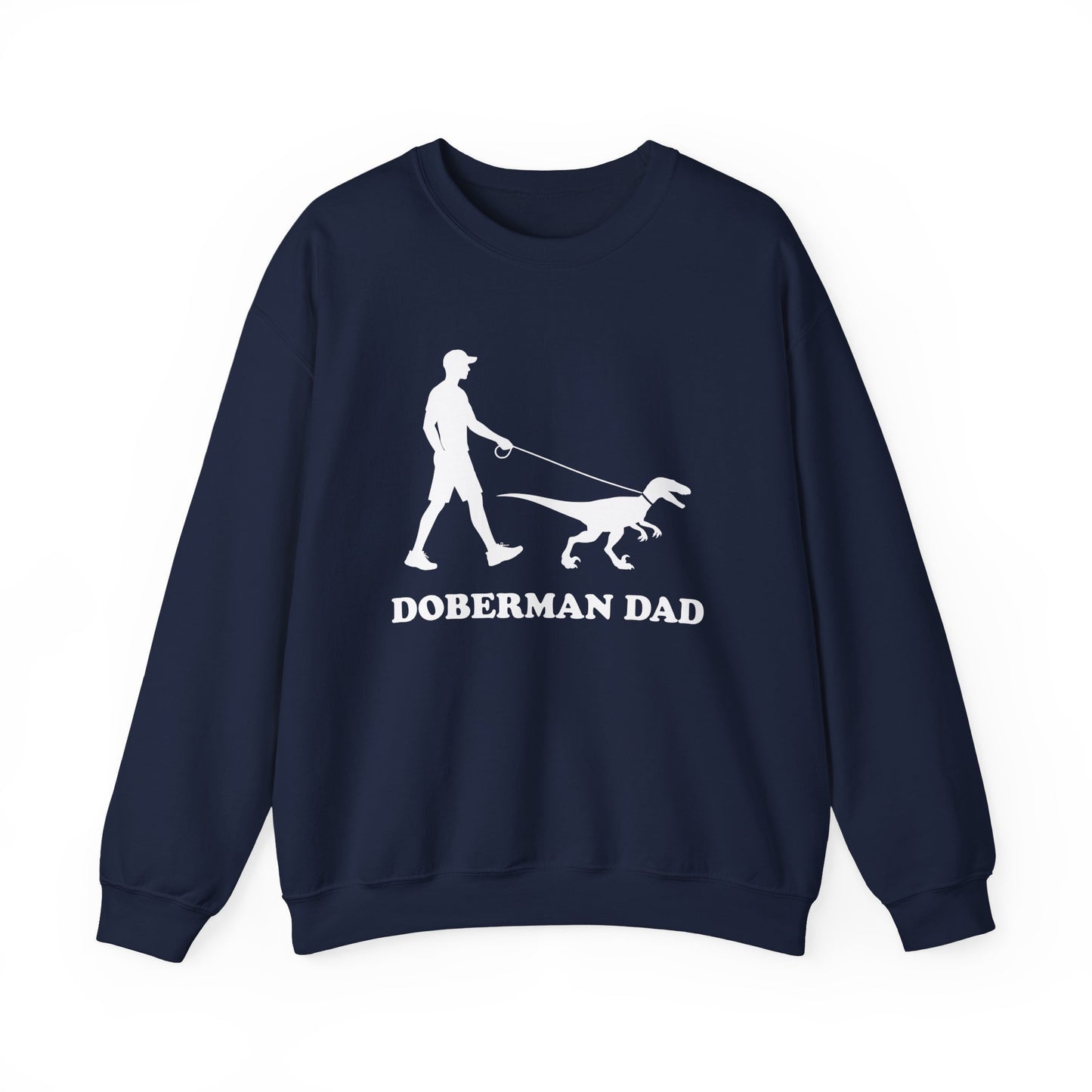 Doberman Dad Crewneck Sweatshirt Navy