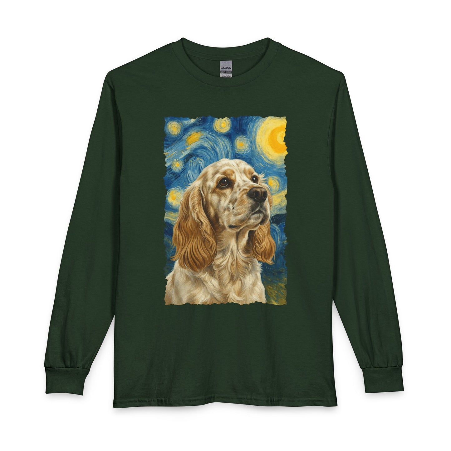 Lemon Roan Cocker Spaniel Starry Night Long Sleeve