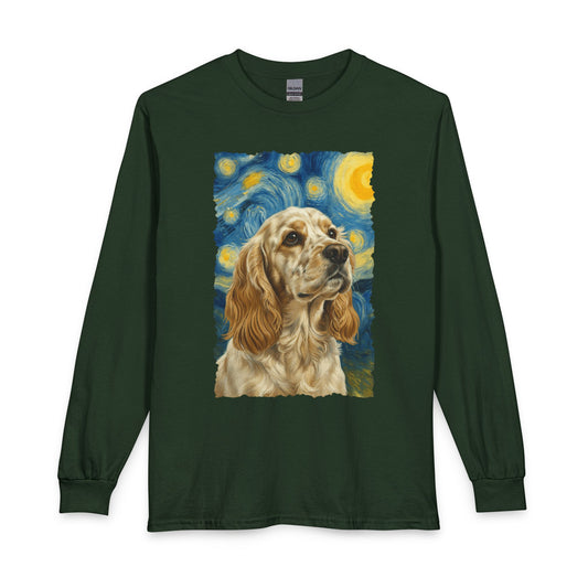 Lemon Roan Cocker Spaniel Starry Night Long Sleeve