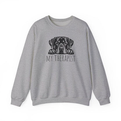 Rottweiler My Therapist Crewneck Sweatshirt
