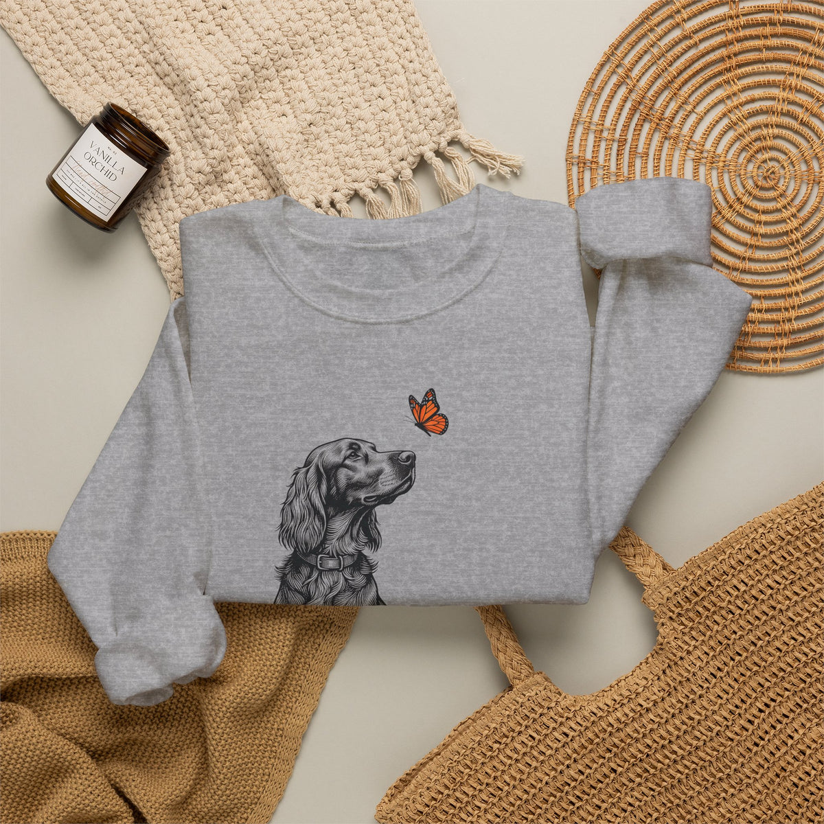 Irish Setter Butterfly Crewneck Sweatshirt