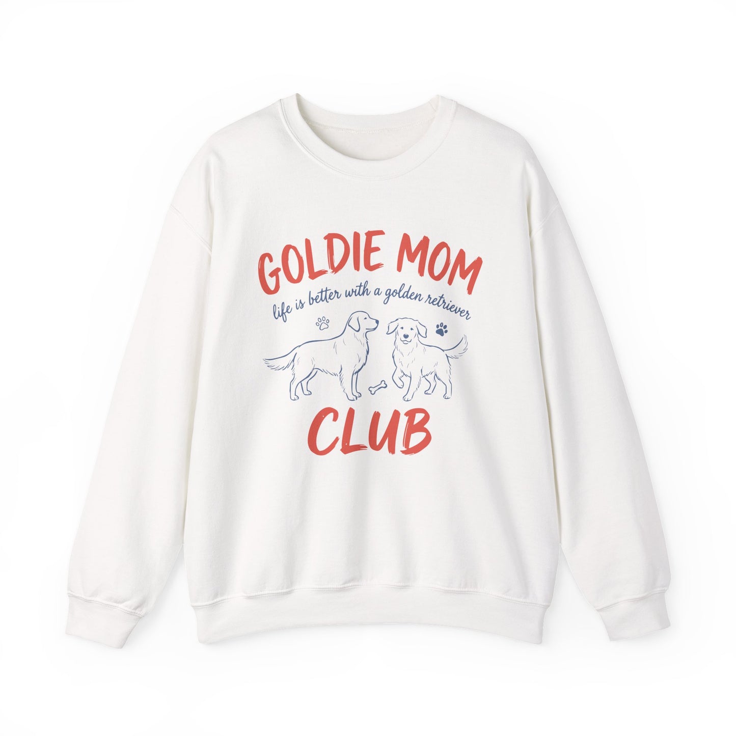 Goldie Mom Club Crewneck Sweatshirt White