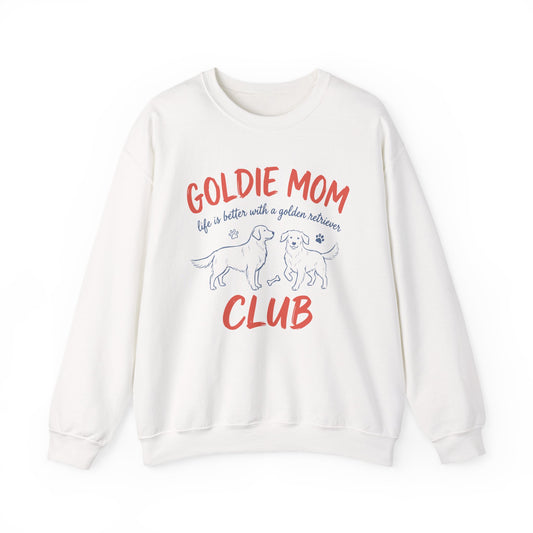 Goldie Mom Club Crewneck Sweatshirt White