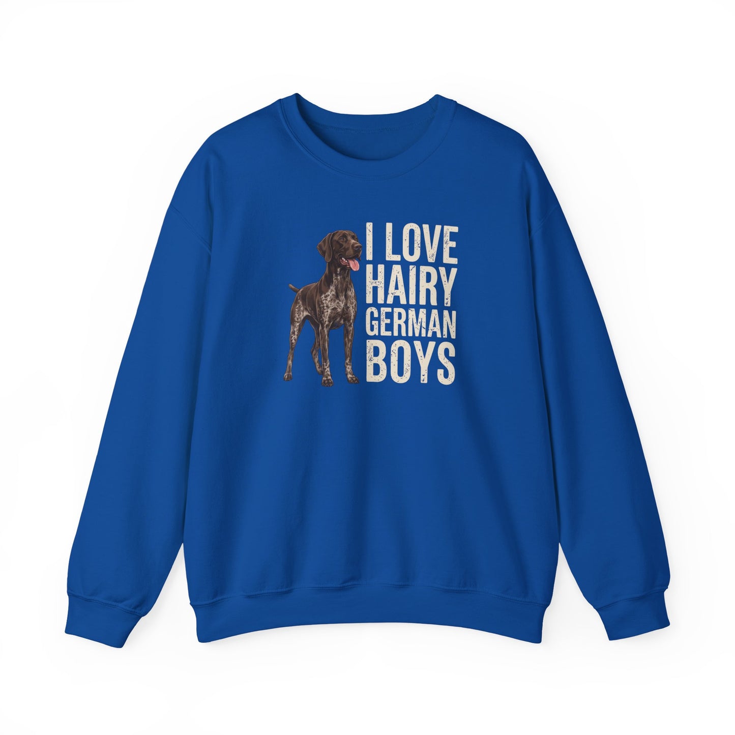 German Shorthaired Pointer Hairy Boys Crewneck Sweatshirt