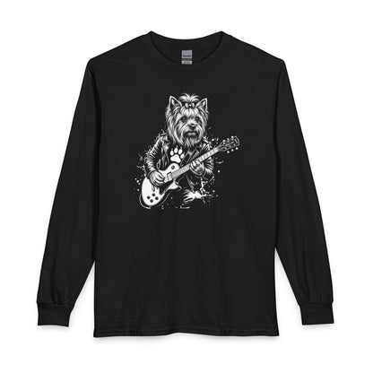 Yorkshire Terrier Guitar Long Sleeve Black