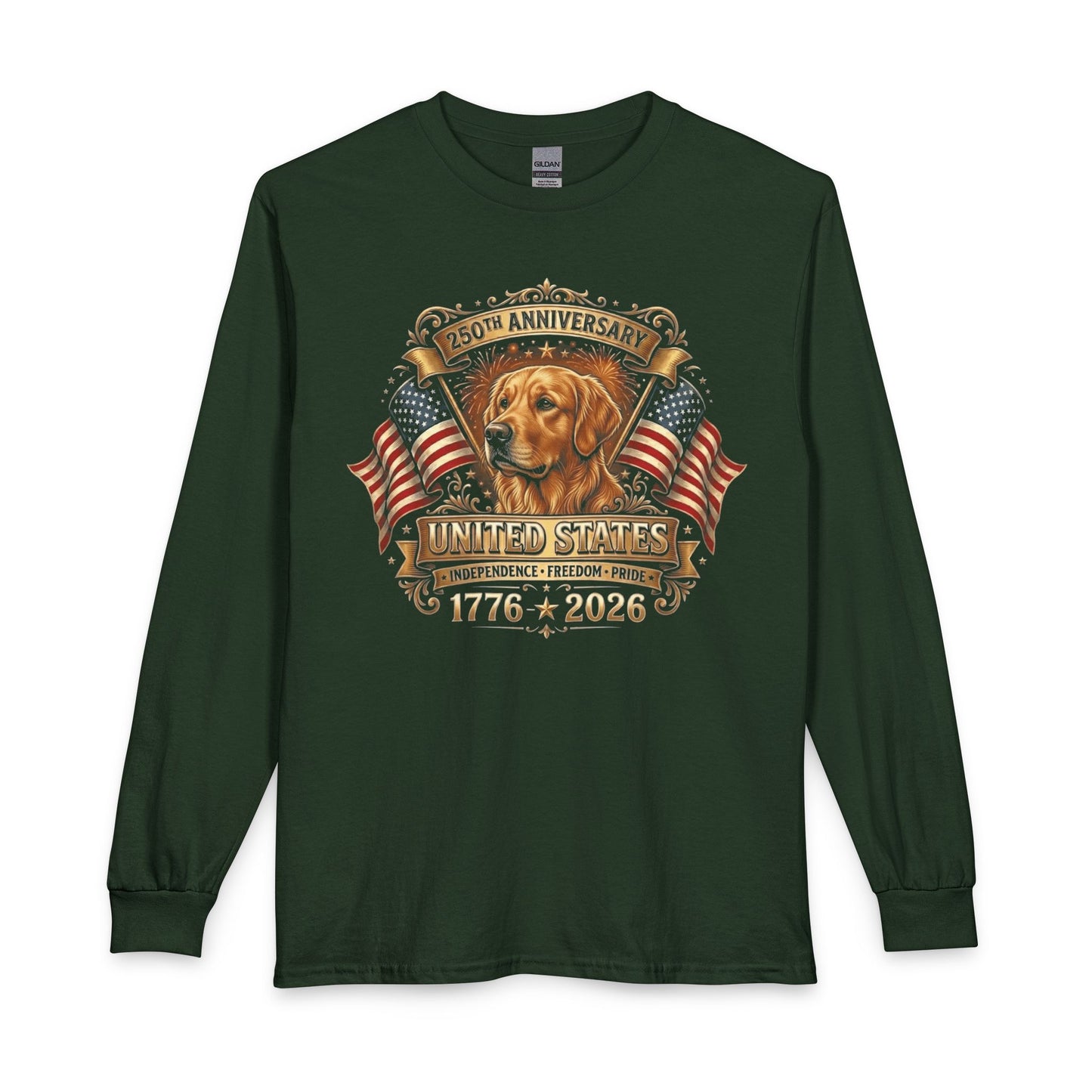 250 Years USA Golden Retriever Long Sleeve