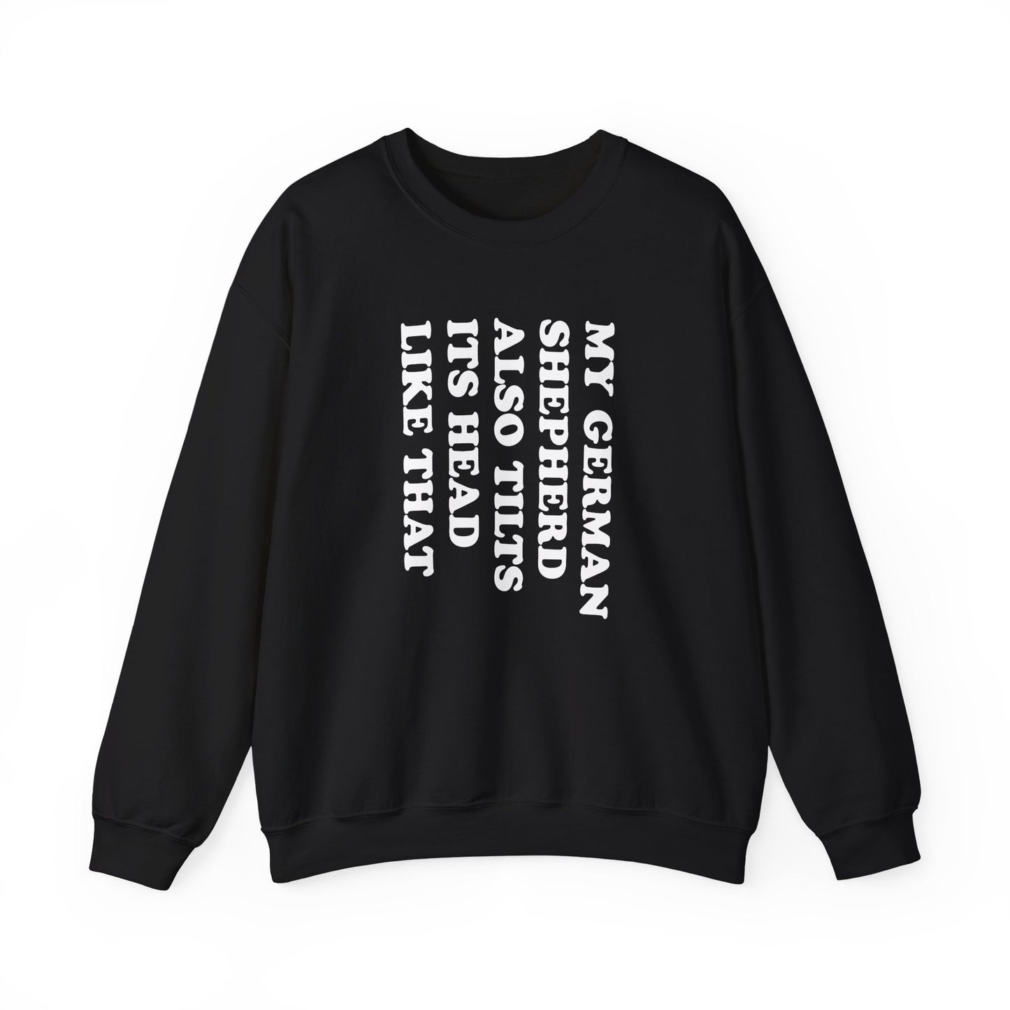 Tilt German Shepherd Crewneck Sweatshirt Black