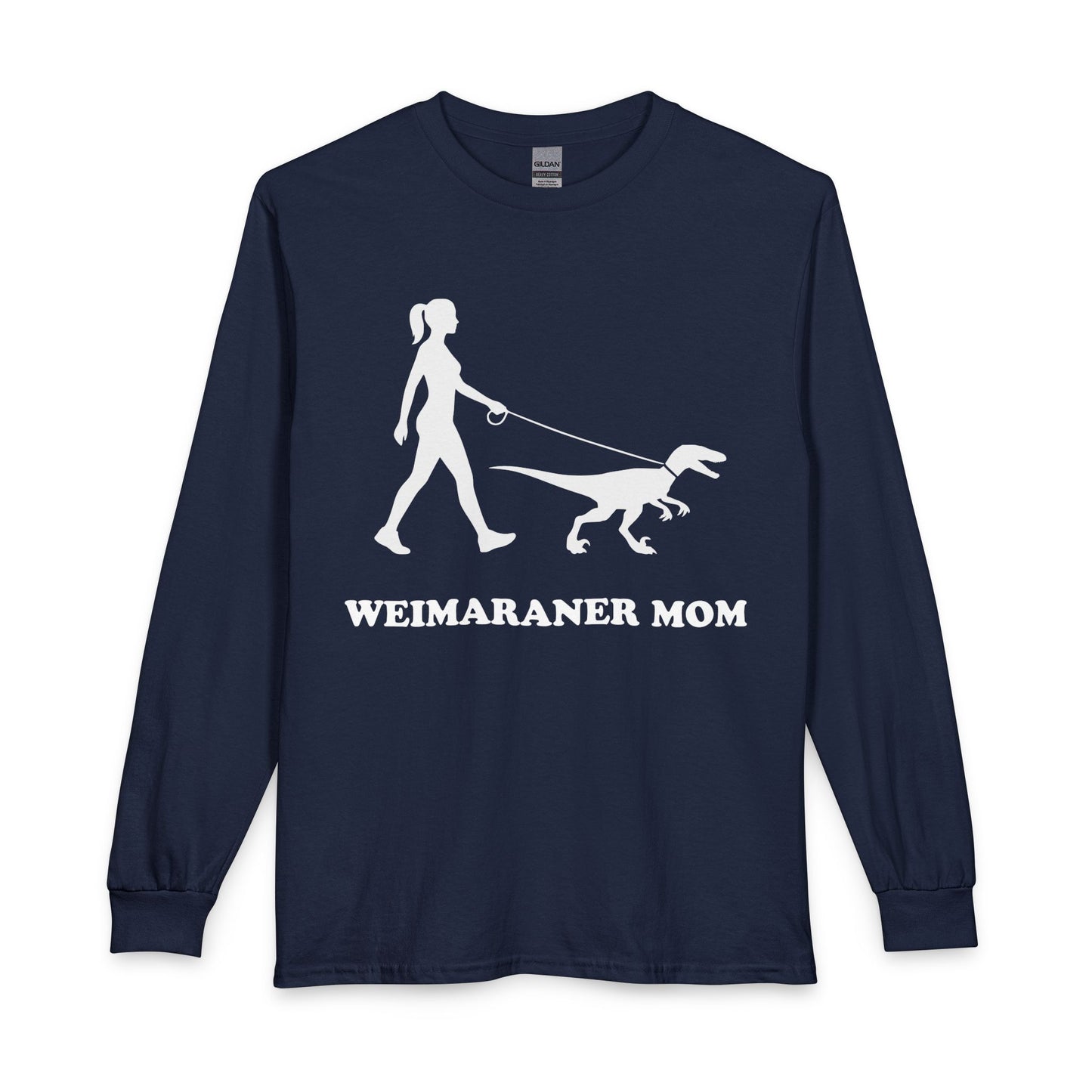 Weimaraner Mom Long Sleeve Navy