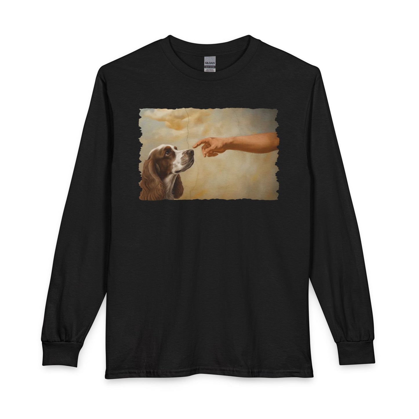 God Creates Orange White Cocker Spaniel Long Sleeve
