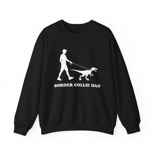 Border Collie Dad Crewneck Sweatshirt Black