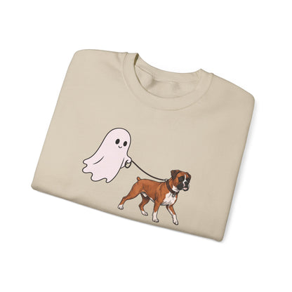 Halloween Ghost Boxer Crewneck Sweatshirt