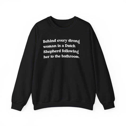 Dutch Shepherd Strong Woman Crewneck Sweatshirt