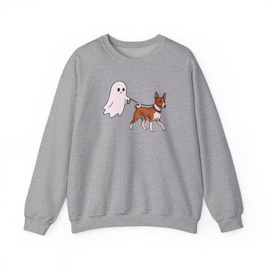 Basenji Ghost Walk Crewneck Sweatshirt