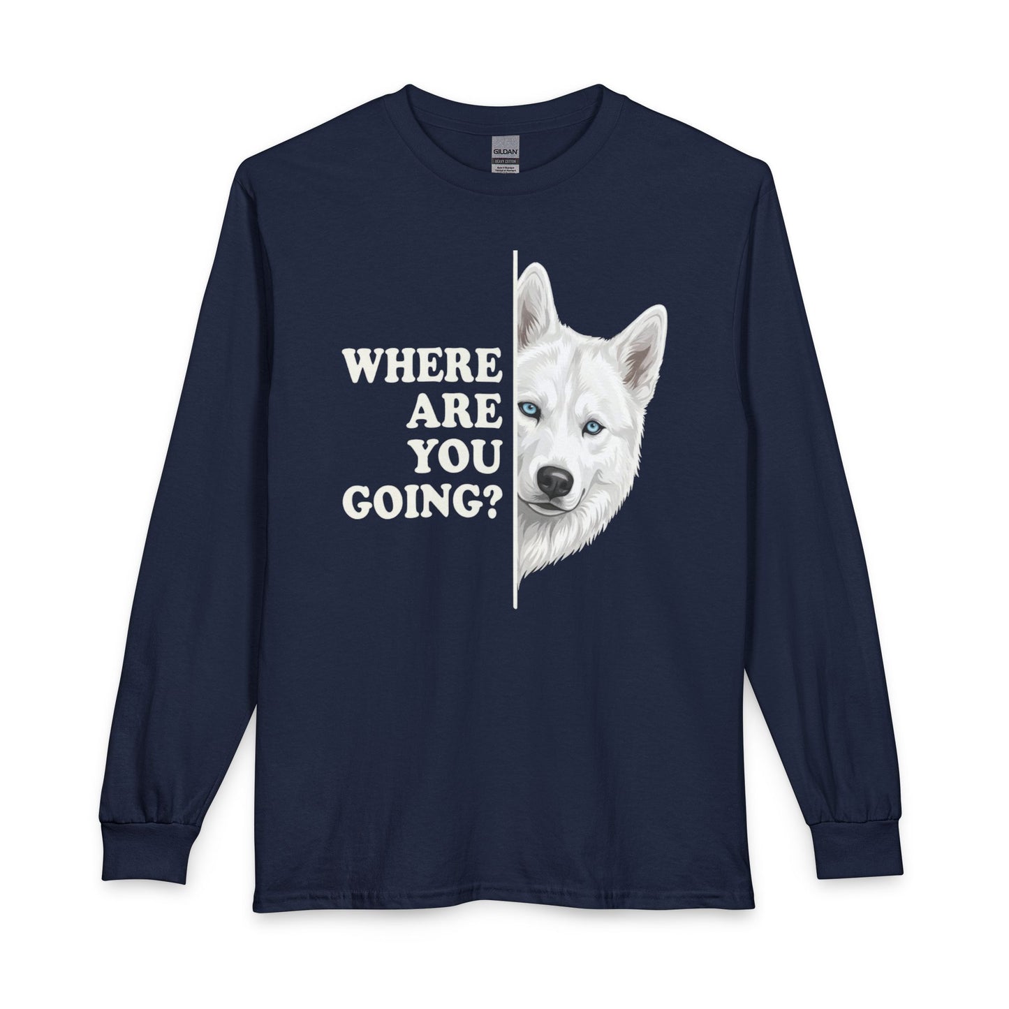 White Husky Alert Long Sleeve