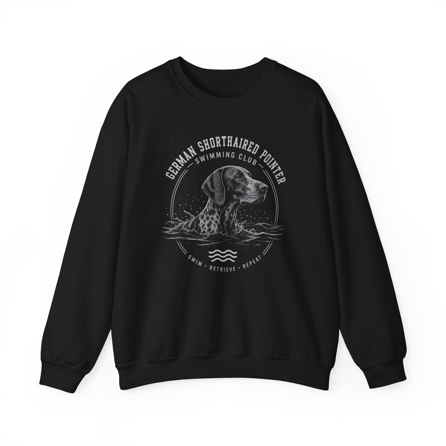German Shorthaired Pointer Swimming Club Crewneck Sweatshirt