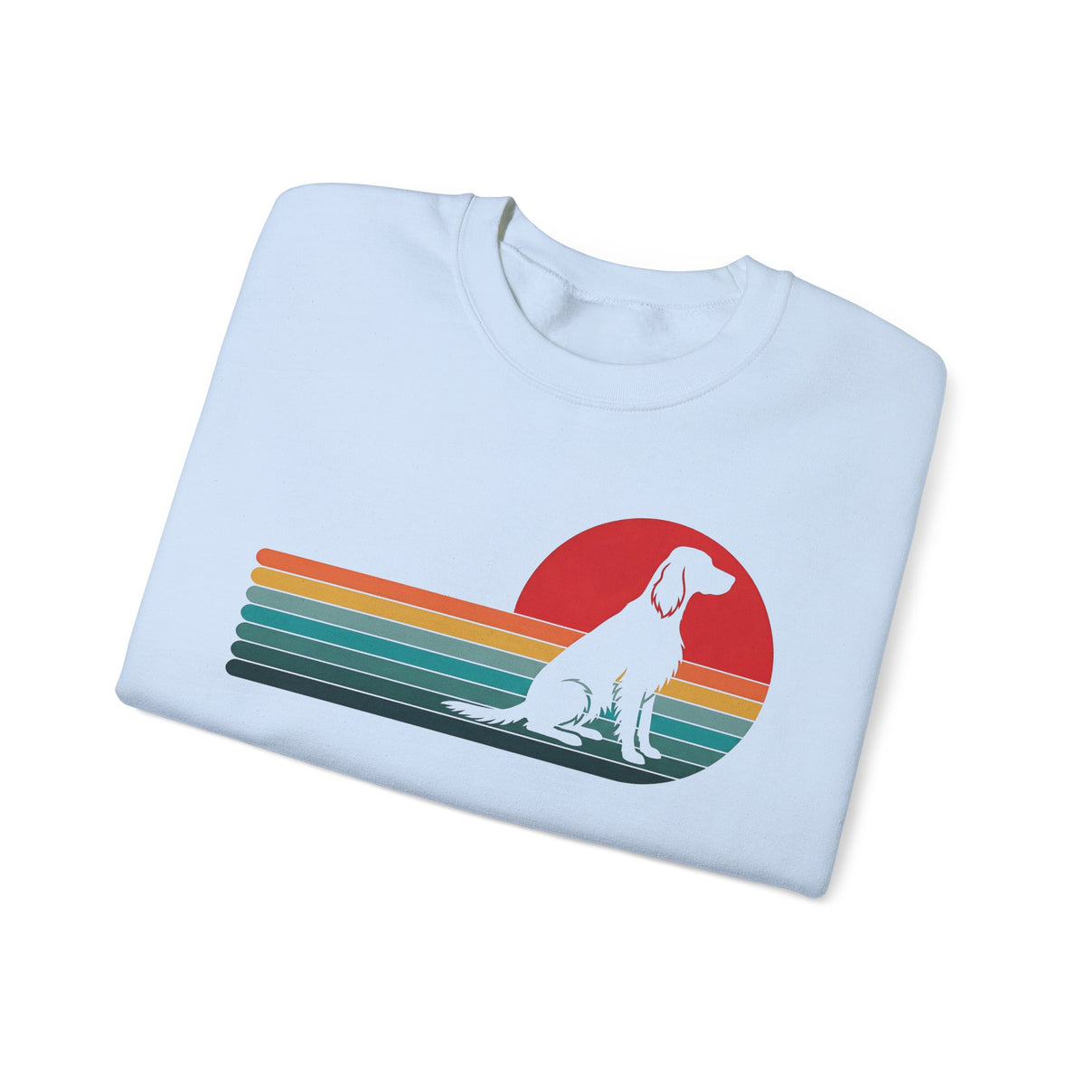 Irish Setter Retro Sunset Crewneck Sweatshirt