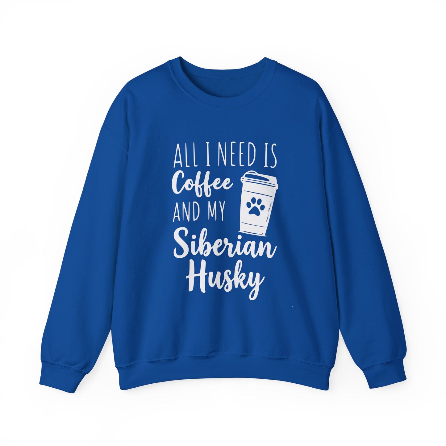 Husky Coffee Crewneck Sweatshirt Royal
