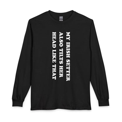 Irish Setter Tilts Her Head Long Sleeve