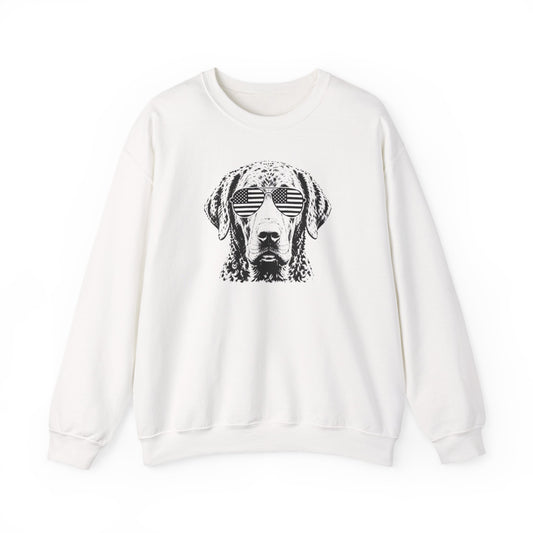 Chesapeake Bay Retriever Flag Shades Crewneck Sweatshirt