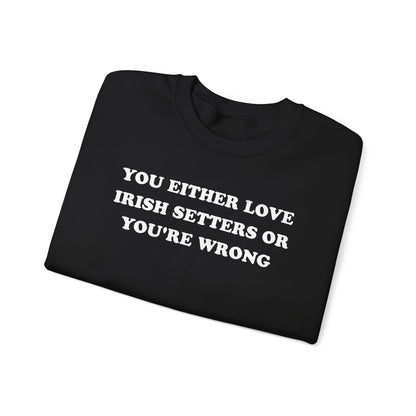Love Irish Setter Crewneck Sweatshirt