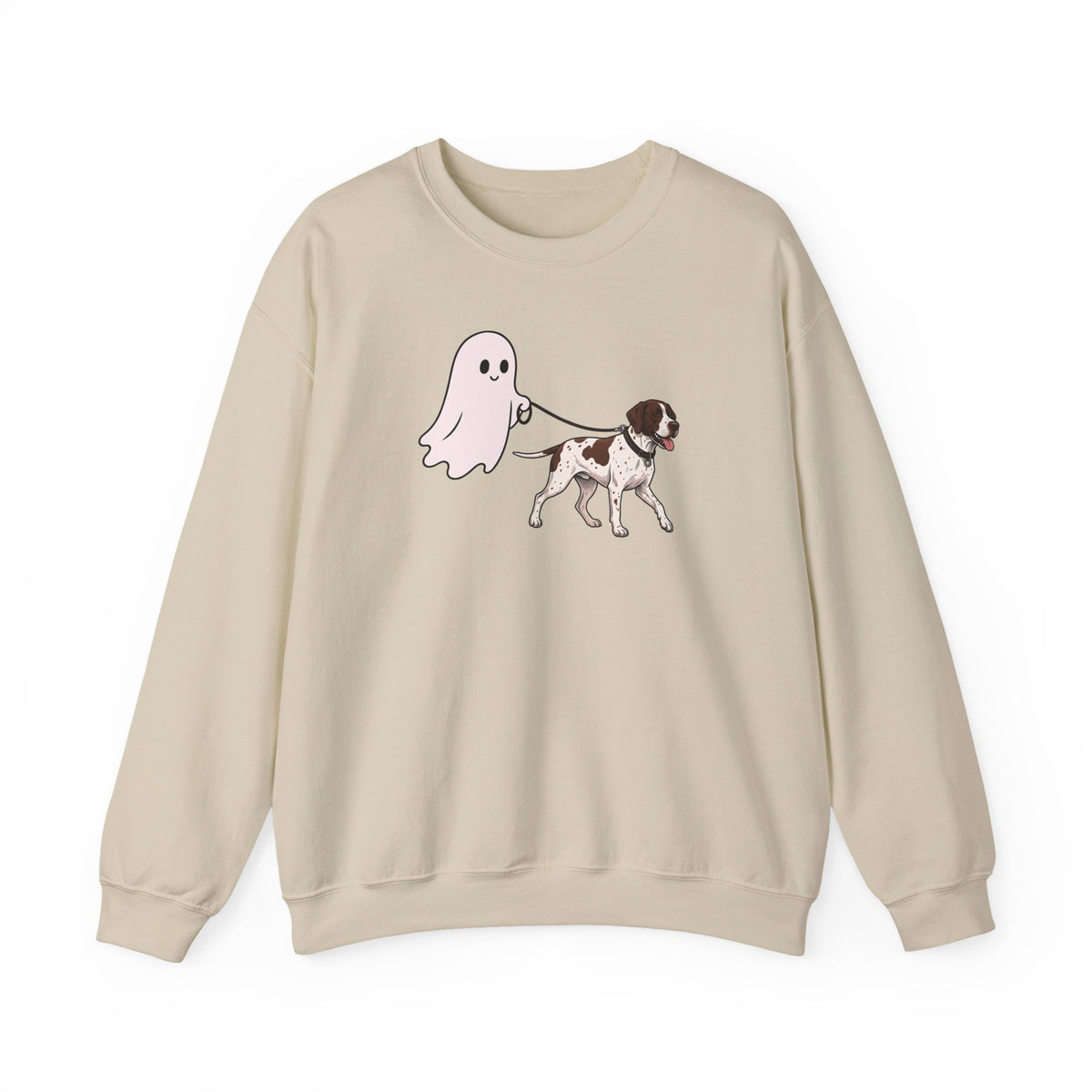 English Pointer Ghost Walk Crewneck Sweatshirt