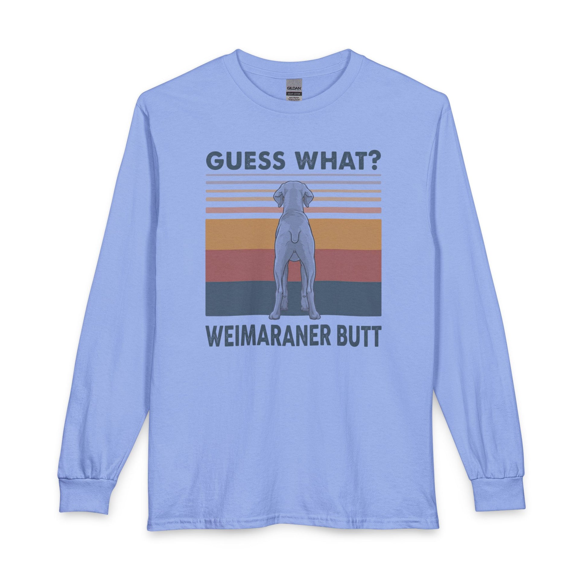Weimaraner Butt Long Sleeve Carolina Blue