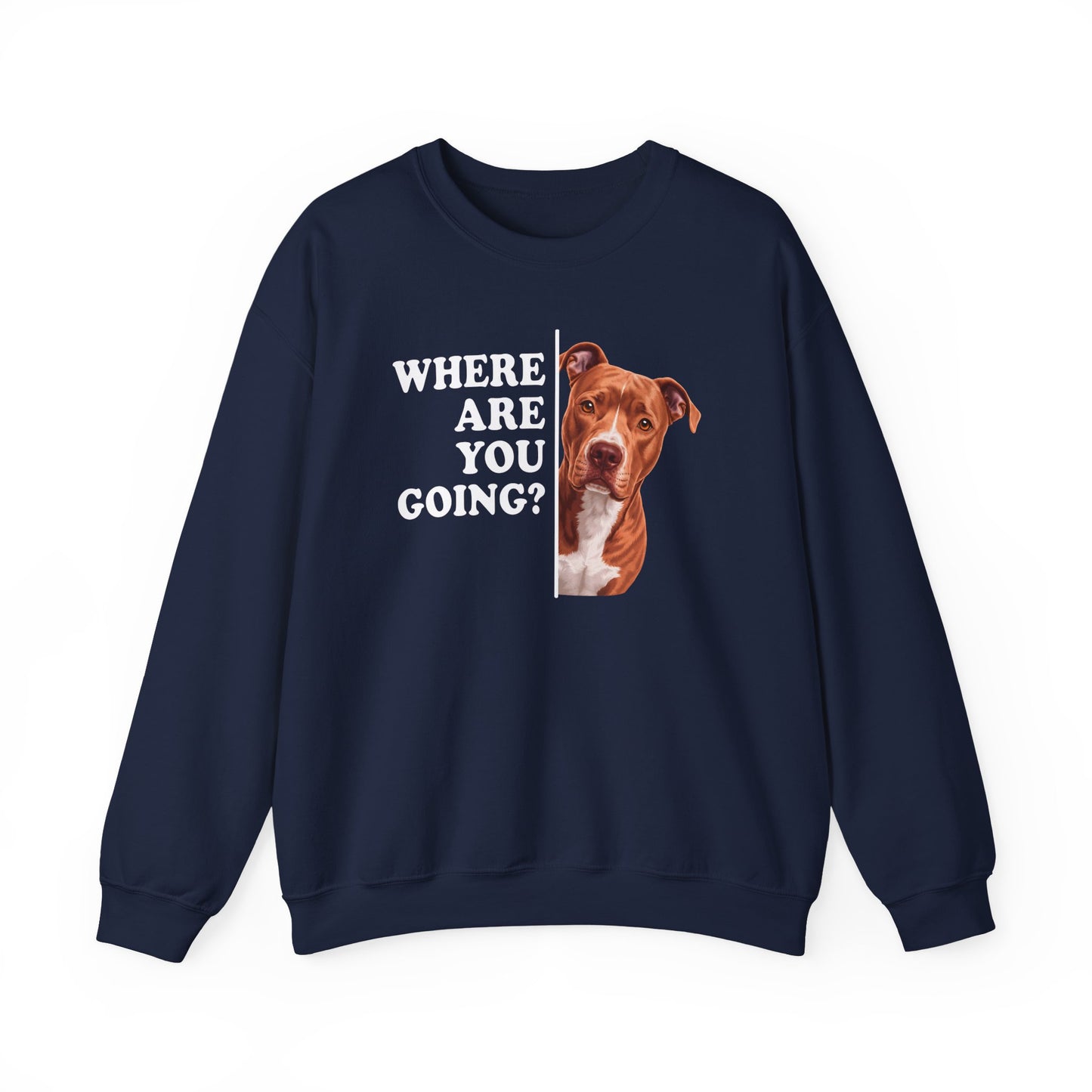 Pitbull Red Nose Where Are You Going Crewneck Sweatshirt