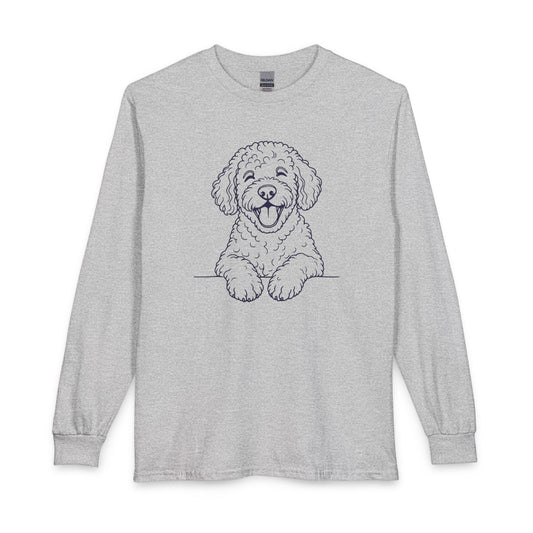 Happy Lagotto Long Sleeve Sport Grey
