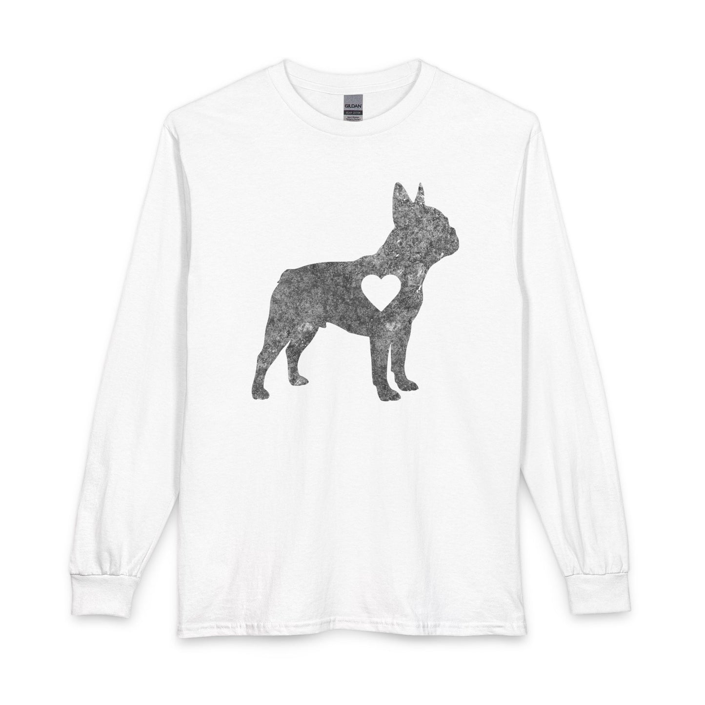 Frenchie Love Long Sleeve White