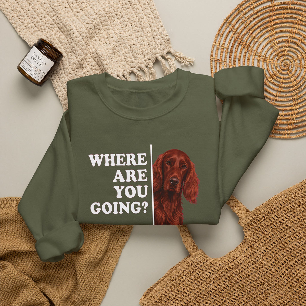 Irish Setter Where Are You Going Crewneck Sweatshirt