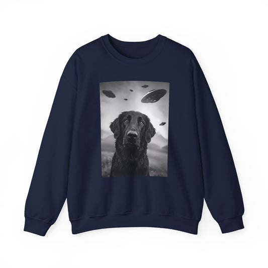 Flat Coated Retriever UFO Crewneck Sweatshirt