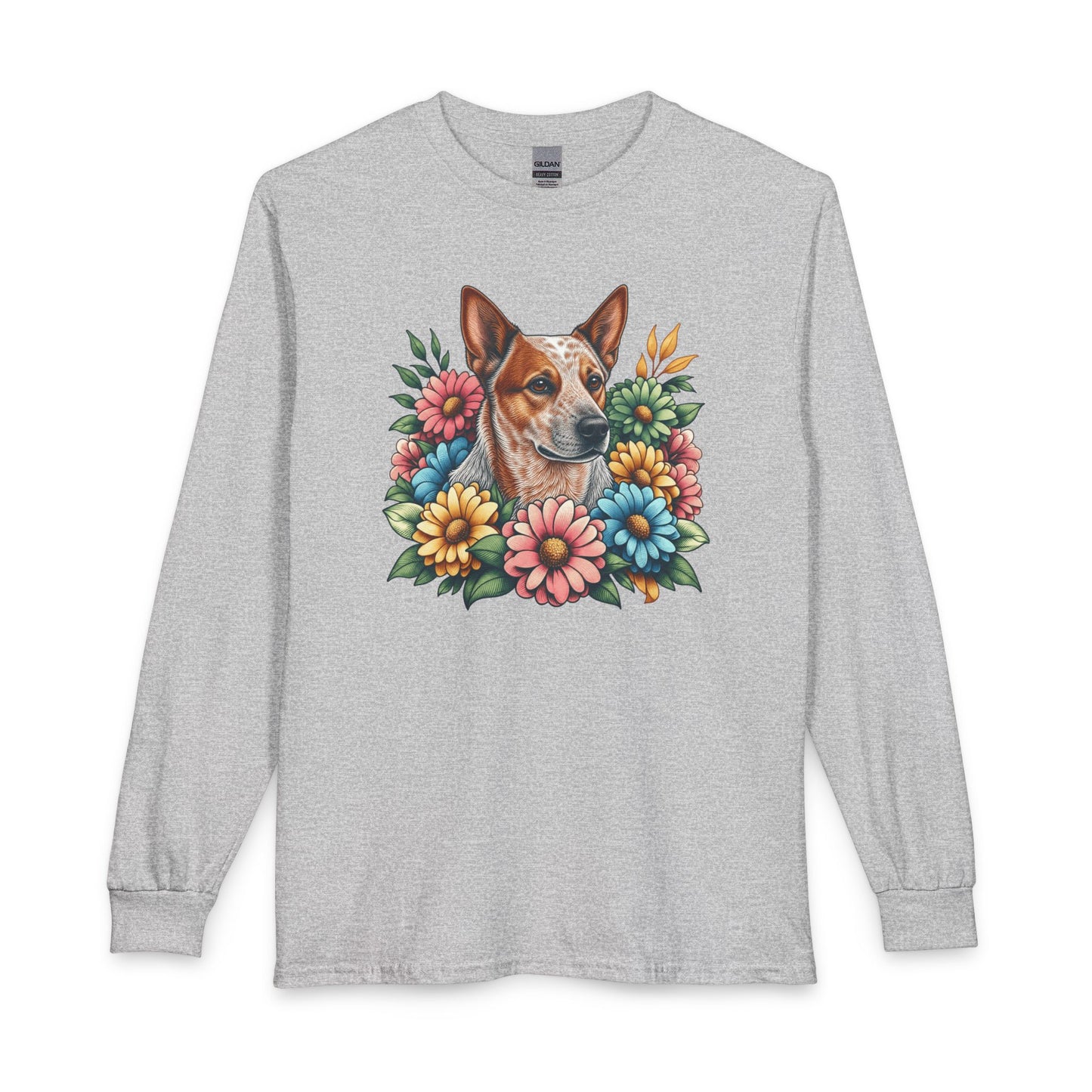 Red Heeler Floral Long Sleeve