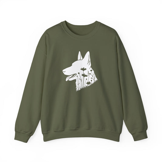 Dutch Shepherd Flowers Crewneck Sweatshirt