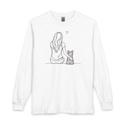 Yorkshire Terrier Hug Long Sleeve White