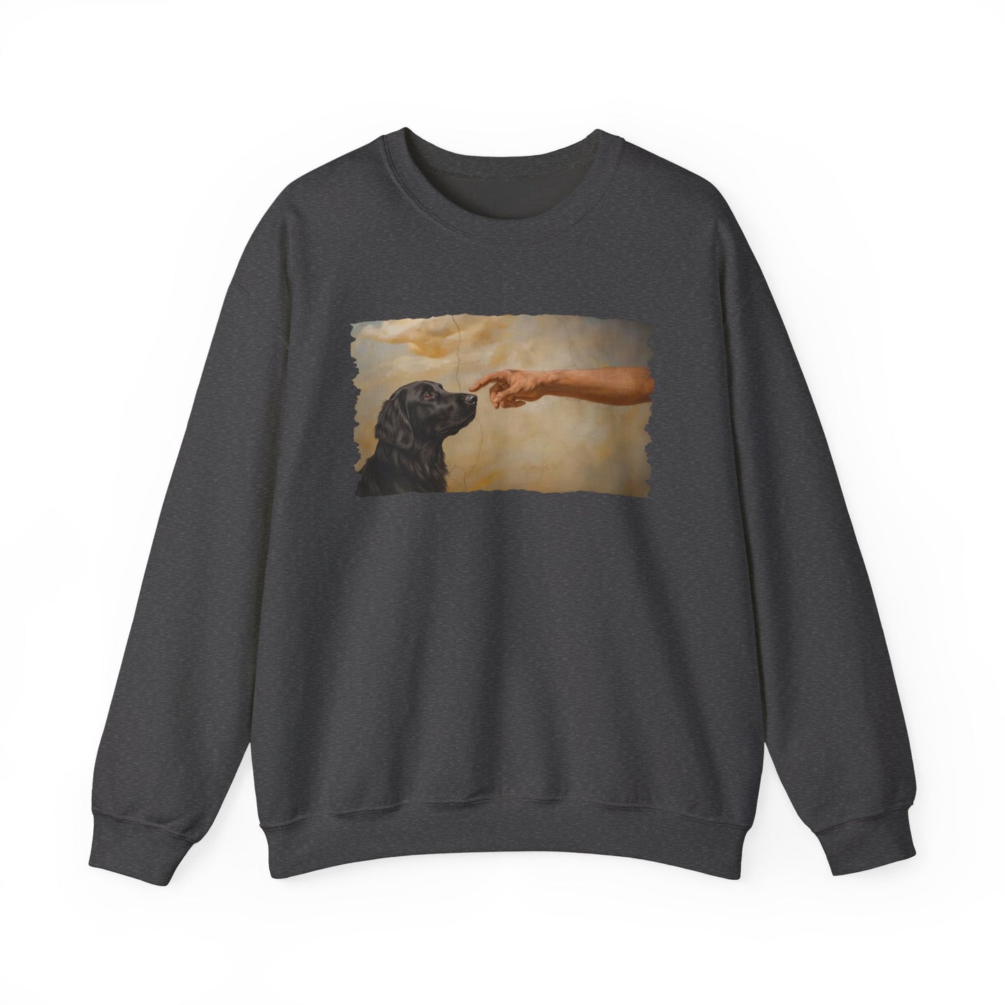 God Creates Flat-Coated Retriever Crewneck Sweatshirt