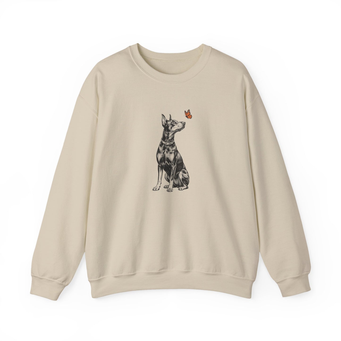 Doberman Butterfly Crewneck Sweatshirt