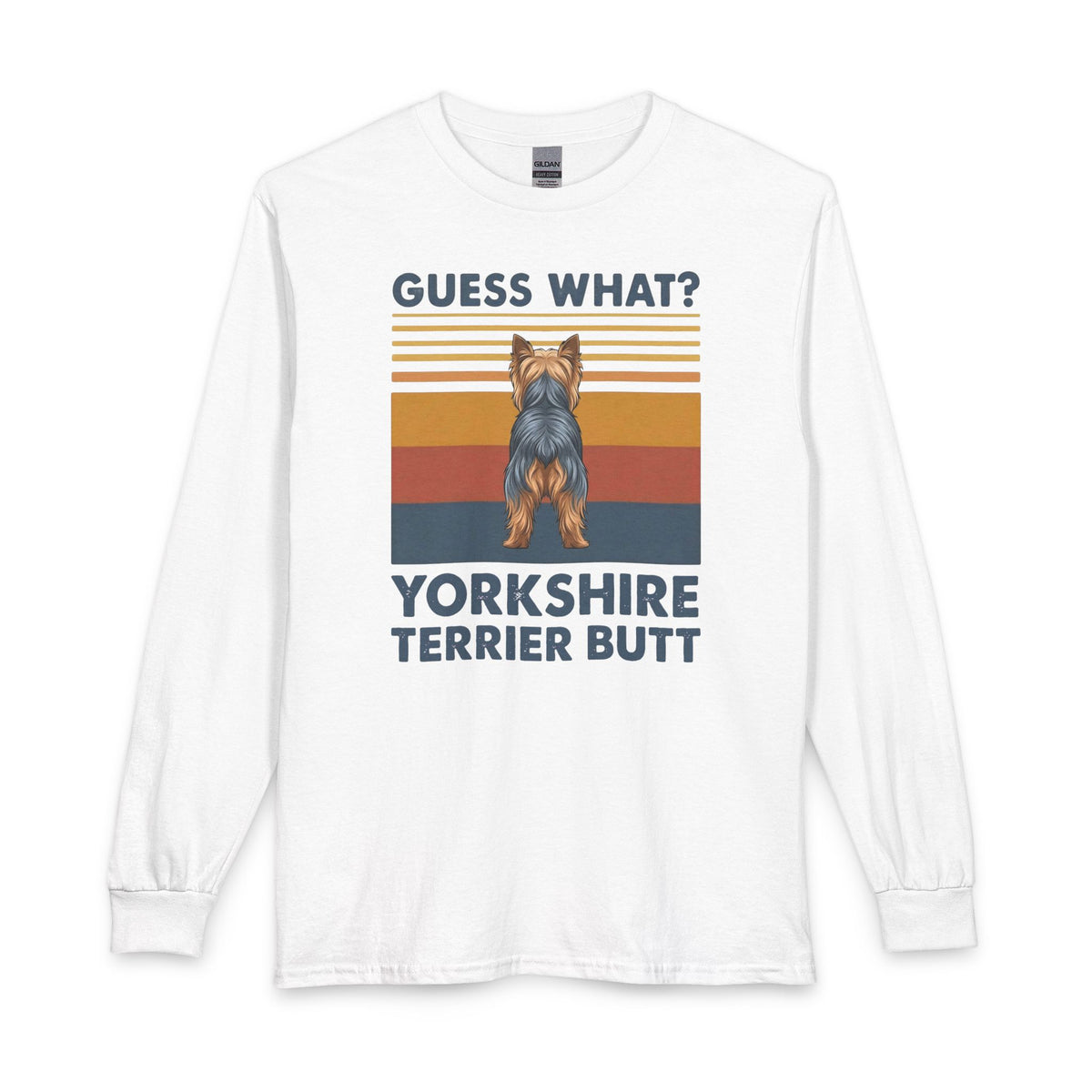 Yorkshire Terrier Butt Long Sleeve White